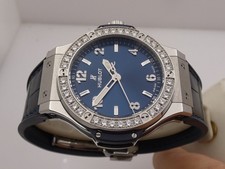 HUBLOT BIG BANG BLUE DIAMONDS 1.37ct STEEL 361.SX.7170.LR.1204 LADIES WATCH 2