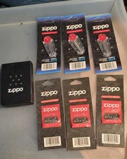 Zippo Classic Black Matte  Pocket Lighter, 218 With 18 Flints & 3 Wicks. All New