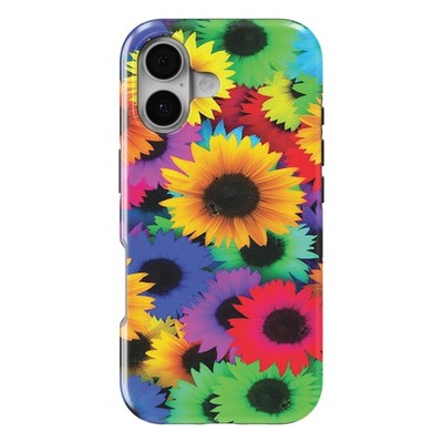 iPhone 17 MagSafe Tough Matte Case - Red Green Yellow Sunflowers