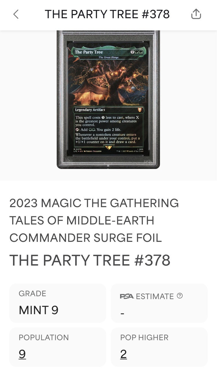 MTG✨THE PARTY TREE (The Great Henge) SURGE FOIL✨LTC PSA 9 MINT