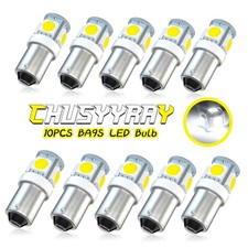 10Pcs 12V BA9S T4W LED Car Dash Map Light Side Parker Bulb White 6000K