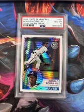 2018 Topps Silver Pack RONALD ACUNA JR 1983 Chrome Rookie Refractor PSA 10 GEM 