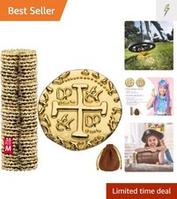 High-Quality Metal Pirate Treasure Coin Set - 35 Pieces for Fun Adventure, 7/8"