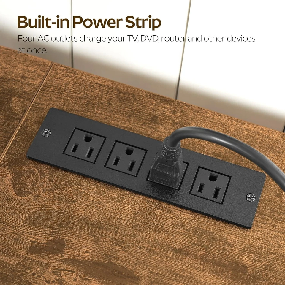 Soporte De TV Con Estantes de Almacenamiento Mueble Para Sala Hasta 70" Televisor Foto 4 de 4