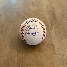 Caden Sorrell Signed+ GIG 'EM Inscribed Official NCAA Baseball. Prospect. Proof