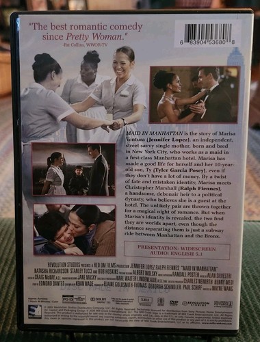 Maid in Manhattan (DVD, 2002) - Picture 2 of 3