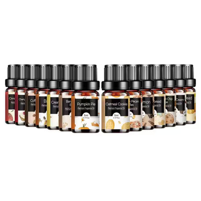 14-Pack 5Ml. Fragrance Oil for Diffusers, Bakery Essential Oils Set with Pumpkin