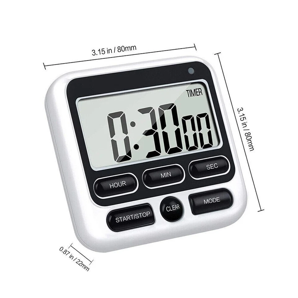 8cm Large LCD Digital Kitchen Cooking Timer Count Down Up Clock Kitchen Tool - Image 2 of 4