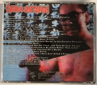 Catasexual Urge Motivation - Encyclopedia Of Serial Murders CD