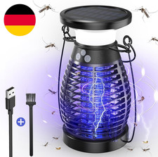 Solar Insektenvernichter Elektrisch, 4200V UV M&uuml;ckenlampe, 4000Mah USB Wiederauf
