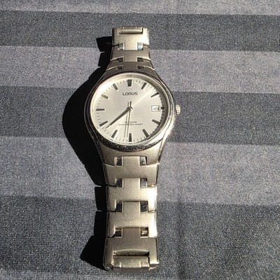 Men's VX42-X110 Lorus Gents Date Titanium Sports Watch - 50m