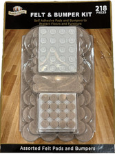 Parker & Bailey Furniture Felt Pads Bumper Kit 218 Pcs Adhesive Protect Floors