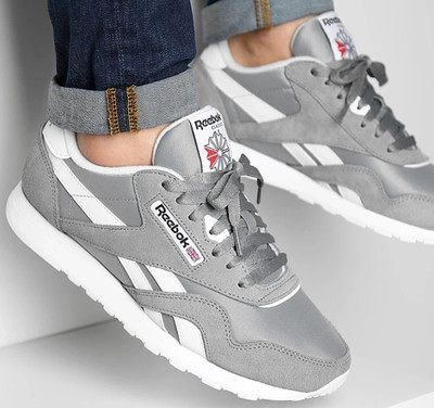 SALE Reebok Classic Grey Men's Running Shoes Athletic Sneakers Footwear NEW