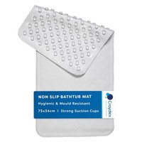 Croydex Rubagrip Bath Mat Non Slip Anti Mould for Inside Bath - Slip Resistant