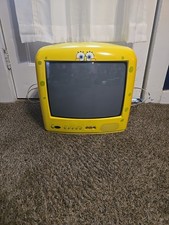 Spongebob Squarepants 13" Yellow CRT TV SB313 For Parts. No Power