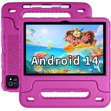 EDDBNi Kids Tablet Android 14, 10 inch w/Case, Quad Core, 64GB Storage