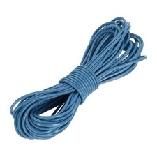 11 Yard 2mm Round Leather Cord Lacing String for DIY Crafts, Lake Blue