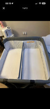 Grey unisex twin baby next to me crib (double size) good condition. 