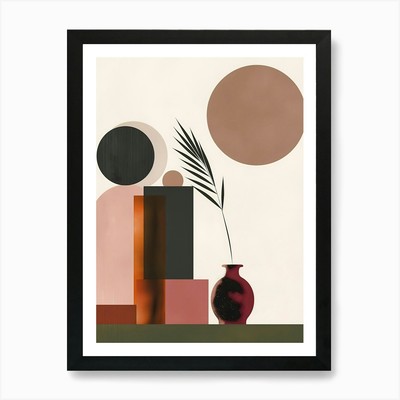 Minimalistisches Abstraktes Wandbild 1 Kunst Gerahmtes Wandbild Poster Leinwanddruck Bild