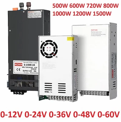 500W/800W/1000W/1500W DC-geregelter Schaltnetzteil Trafo Treiber Stromversorgung - Bild 1 von 4