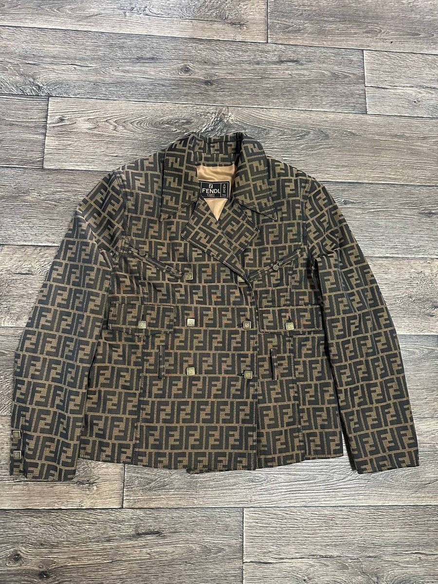 vintage fendi monogram jacket women made in Italy sz42 | eBay