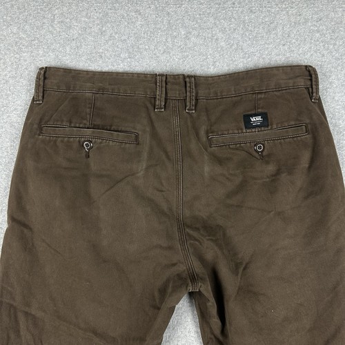 Vans Mens Cuffed Jogger Chino Pants Size 34 W36" Brown Street Skate Wear Zip Fly - Bild 6 von 14