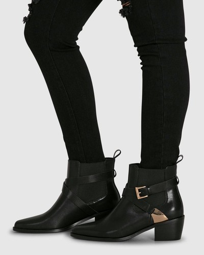 Belle And Bloom Full Moon Ankle Boot - Black - Size 8 - Picture 6 of 10