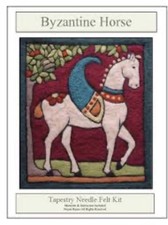 Byzantine Horse Tapestry Felting Kit Diy New Wall Art Textile Crafting Roving