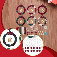 DIY Christmas Macrame Wreath Kit Hanging Ornament for Bedroom Party Holiday