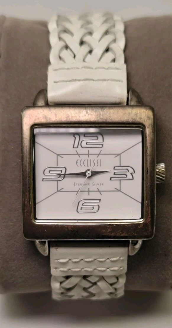 Ecclissi 925 STERLING SILVER Wristwatch White Braided  display picture 1