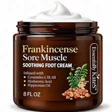 Frankincense Oil Foot Cream 8 Fl Oz - Fight Soreness and Stiffness in Tired Feet