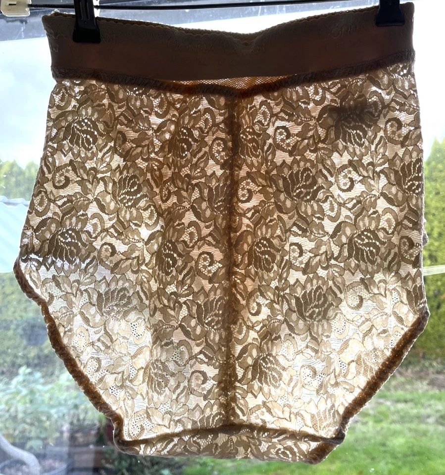 DKNY Lace Panties Shapewear 35611 Ivory/Beige Tummy Panel Panty Girdle NWOT - Image 2 of 3