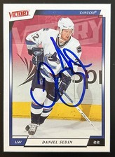 2006-07 UPPER DECK DANIEL SEDIN 196 CANUCKS HOF IN PERSON AUTO FREE SHIP