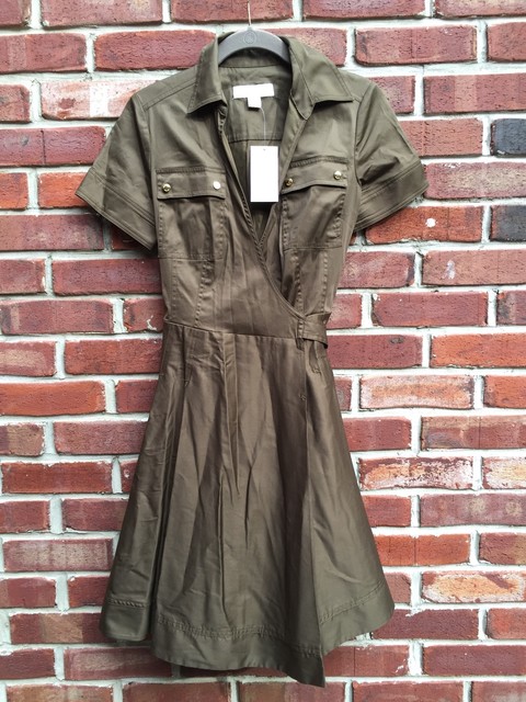 michael kors shirt dress olive