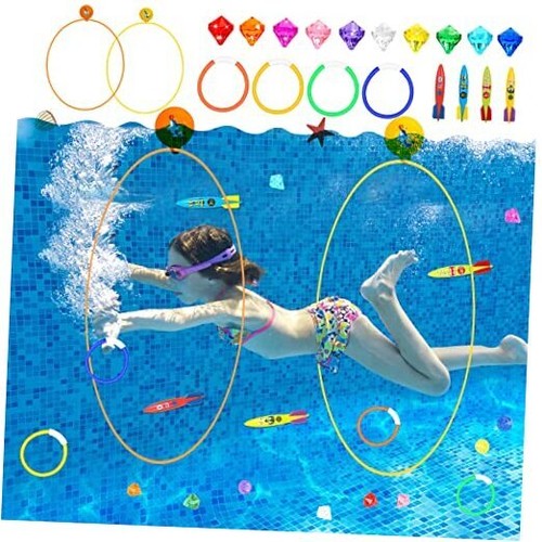 Pool Diving Swim Thru Rings Toys for Kids Cludoo High Stability No