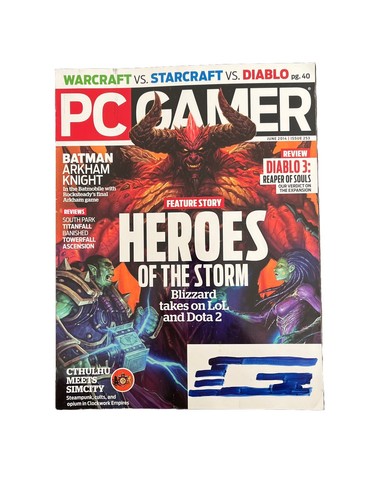 JUNE 2014 PC GAMER #253 Computer video game magazine - HEROES OF THE STORM - Picture 1 of 4