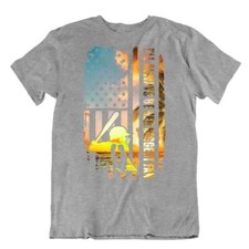 Softball Sport TShirt Tee Shirt Gift Cool Present Cute Funny Color Play USA Flag