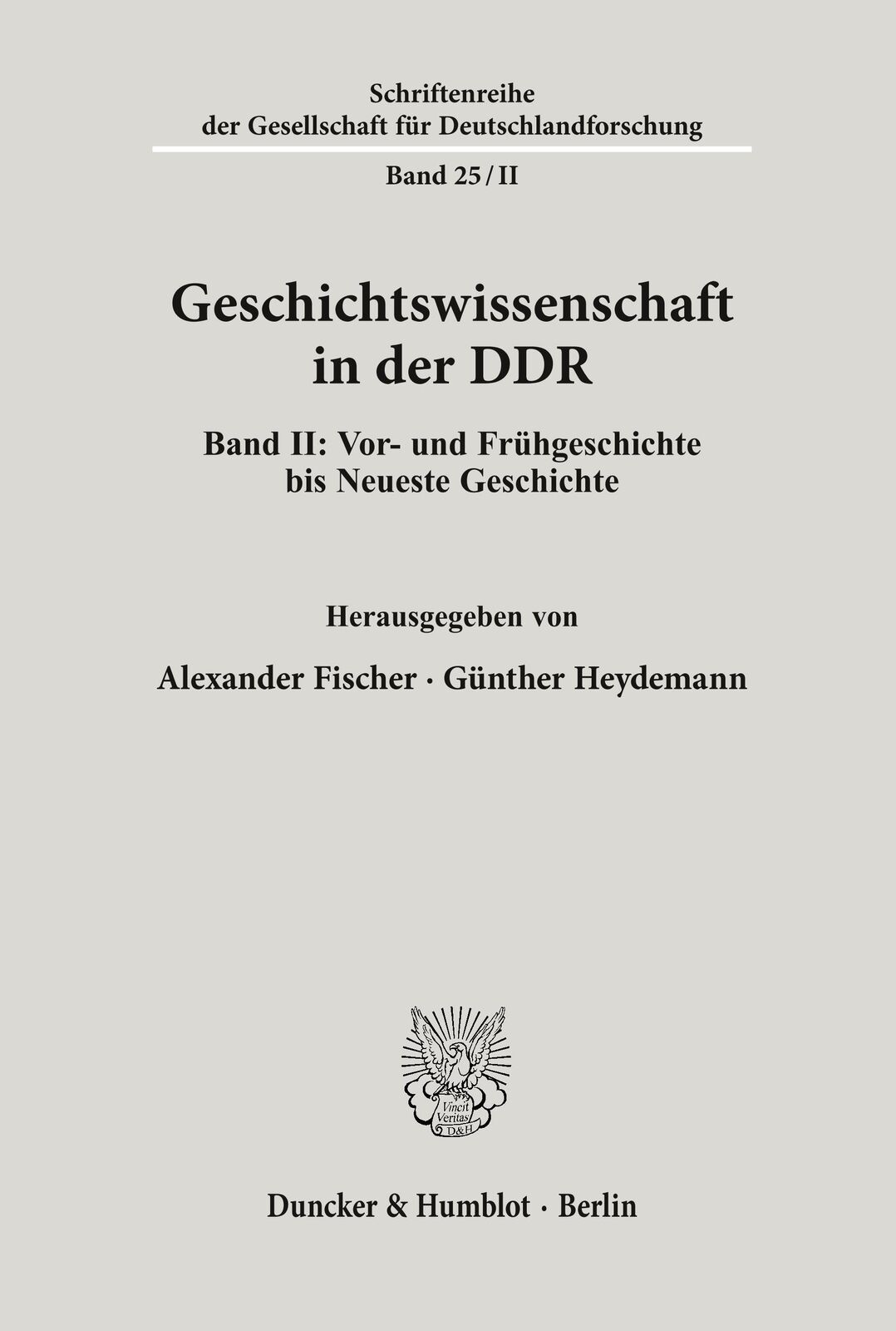 Thumbnail - Geschichtswissenschaft In Der Ddr. | Alexander Fischer (u. A.) |
