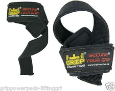 Classic Heavy Duty Neoprene Padded Weight Lifting Straps, COTTON STRAPS New