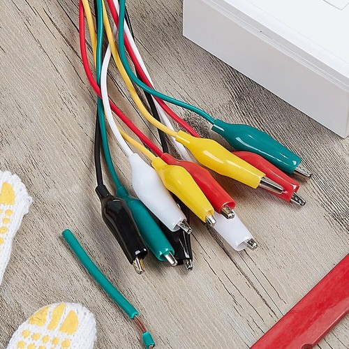Test Leads Set Jumper Wire With Alligator Clips 10-pc.multi color set - Picture 6 of 6