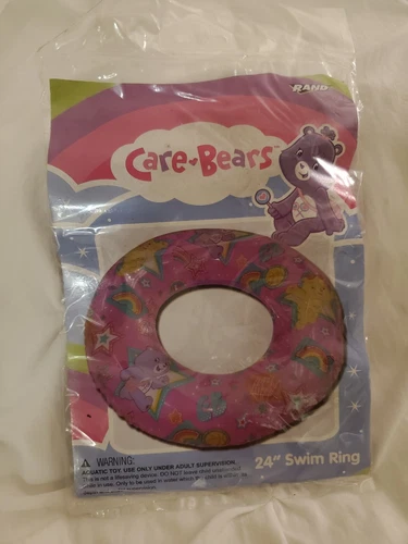 2007 Care Bears Inflatable 24" Swim Ring New Old Stock By Rand Factory Sealed
