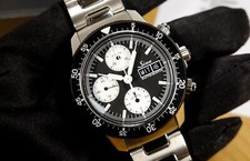 SINN 41mm 103 A Sa PANDA Cronografo AUTOMATICO Vetro Zaffiro Vintage 1997 REVISIONE