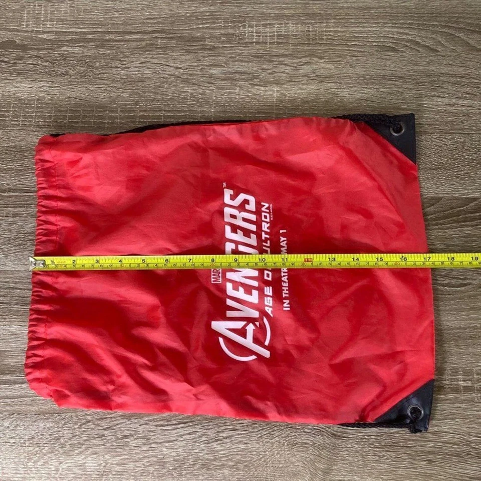 Avengers Age of Ultron Bolso con Cordón Mochila Bolso Rojo Capitán América Iron Man Foto 4 de 4