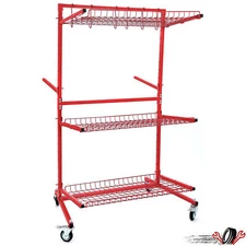 Automotive Parts Management Storage Cart Auto Body Tool Rolling Workshop Trolley