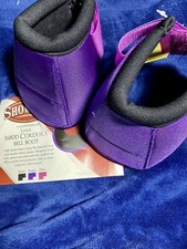 New Showman Horse Bell Boots, Large, Purple