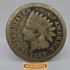 1863 Indian Head One Cent, Better Date - #C38042NQ