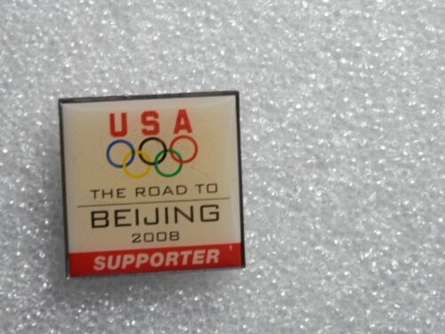 2008 The Road To Beijing Supporter Lapel Pin • China Summer Olympics Badge USA - Picture 2 of 8