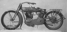 Harley-Davidson single cylinder 1917 motorcycle factory photo press photograph