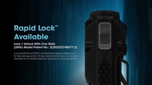 Nitecore EDC29 6500 Lumen USB-C Rechargeable Flat EDC Flashlight - Picture 7 of 11