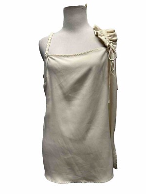 Jason Wu Collection Cream White Ruffle Strap Tank Top US 8